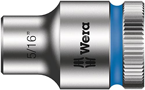 Wera 05004051001 8100 SB 11 Zyklop Metal Ratchet Set with switch lever, 3/8" drive, imperial, 29 pieces, Silver