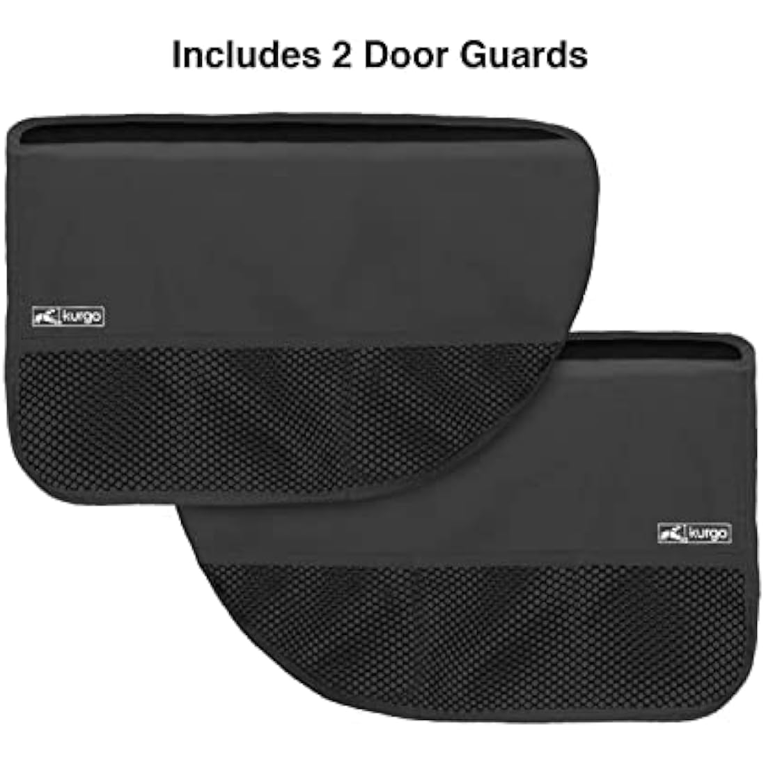 Kurgo Car Door Guard, Dog Car Door Protector, Easy Installation, Waterproof & Stain-Resistant, 2-Pack, Black