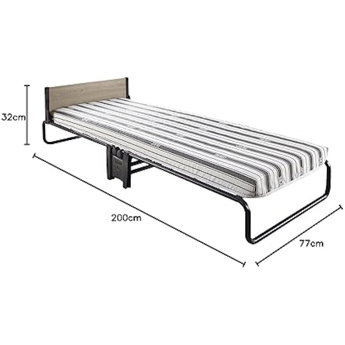 JAY-BE Revolution Folding Bed with Rebound e-Fibre Mattress, Compact, Single