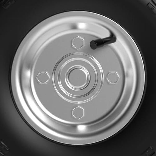 ZENO Wheelbarrow Wheels - 4 x 10" | Pneumatic Wheels Set | Truck Trolley Puncture Proof Tyre for Garden Heavy Duty Trolley Trailer Truck | Black Solid Replacement Wheelbarrow Wheel 3.50-4