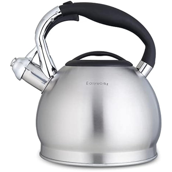 Easyworkz Whistling Stovetop 2.3l Tea Kettle Food Grade Stainless Steel Hot Water Tea Pot with Loud Whistle