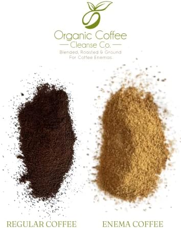 Ground Enema Coffee 1kg - Specifically For Coffee Enemas - Organic Coffee Cleanse Co - 100% Robusta & 100% Organic - Ultra Light Gold Roast - Fine Grind
