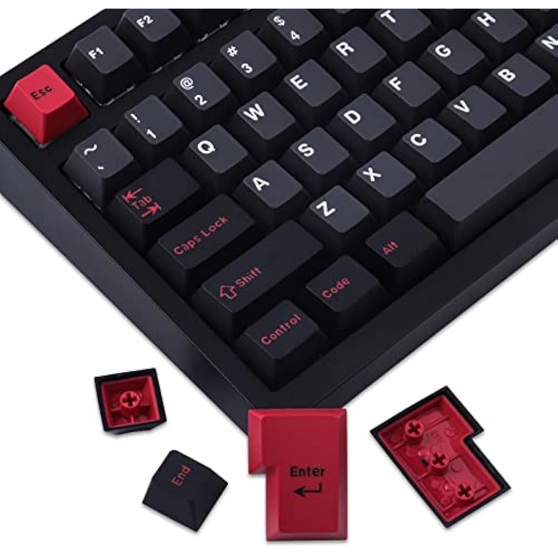 Evil Dolch Keycaps Double Shot 170 Keys Cherry Profile ABS Keycaps for MX Switches ISO/ANSI Layout Mechanical Keyboard