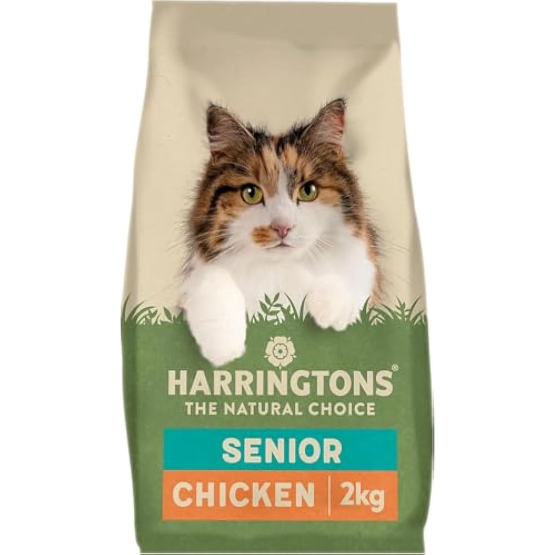 Harringtons Complete Senior Dry Cat Food Chicken 2kg (Pack of 4) - Tasty Natural Goodness