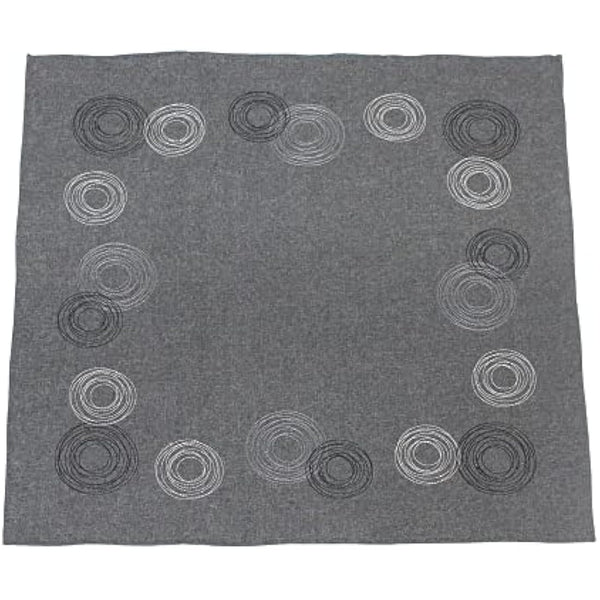 Frank Table runner, Polyester, grey, 85 x 85 cm