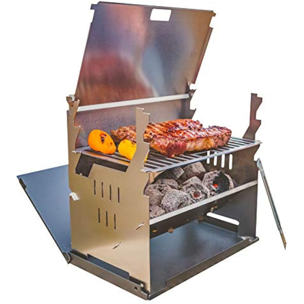 FENNEK portable picnic grill I Charcoal grill for outdoor BBQ while camping, fishing and much more.