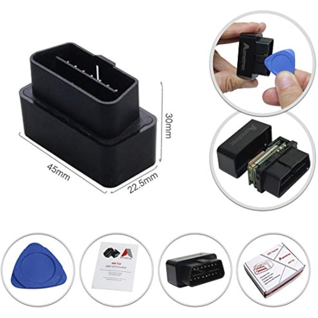 Amacam AM-T22 GPS Tracker - No Subscription Fees, 60-Second Install | 2G Real-Time Tracking & Anti-Theft | Under 10m Accuracy | Smartphone Alerts