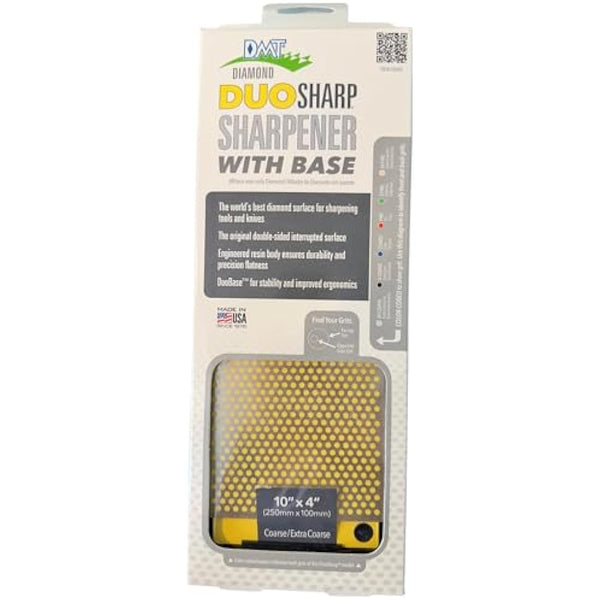 DMT W250CX-WB 10-Inch Coarse/Extra-Coarse DuoSharp Bench Stone with Base - Black