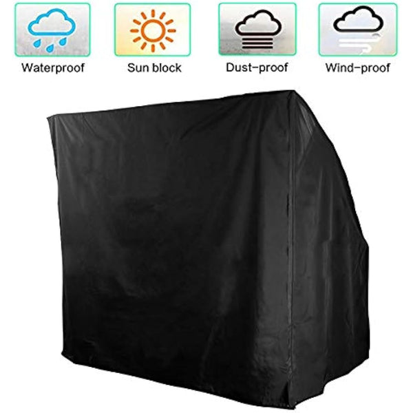 Transplant 3-Seater Garden Swing Seat Cover – Waterproof, Windproof & UV-Resistant 210D Oxford Fabric Outdoor Patio Swing Canopy Replacement (190x126x170cm)