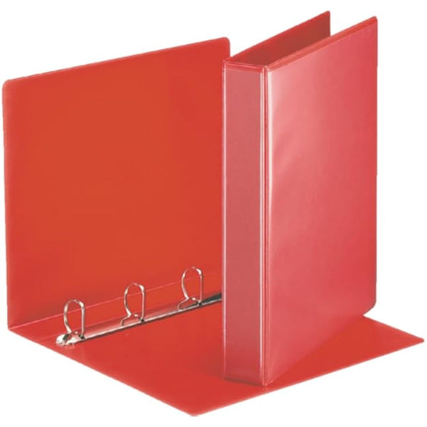 Esselte 4 Ring Binder, PP, Holds up to 190 Sheets, 30 mm Spine, 49731 - A4, Red