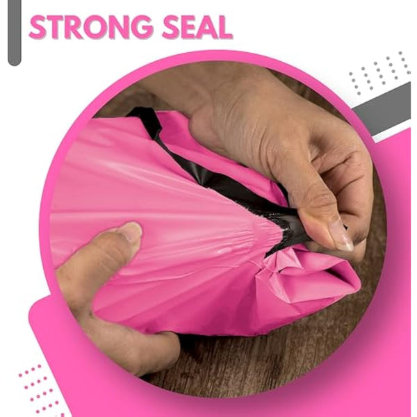 JeeJaan® 50 Pcs Pink Postage Bags 12x16 in Mailing Bags 305 x 405 mm Poly Mailers Parcel Bags Envelope Courier Shipping Mailers Waterproof and Tear-Proof Postal Mailer Courier Bags