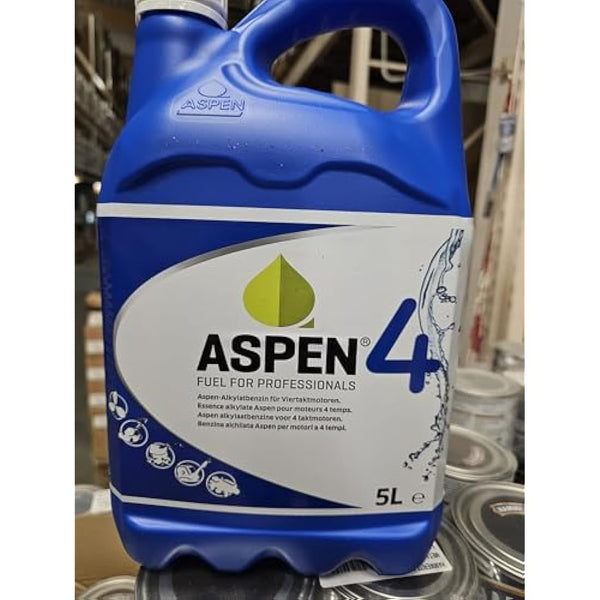 Husqvarna Aspen 4T Fuel, 5 Litres, Alkylated Petrol for Chainsaw / Mower / Small Tractor