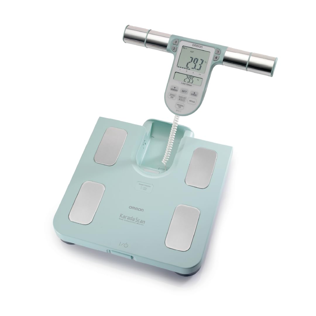 OMRON BF511 Family Body Composition Monitor with 8-Sensor Full Body Measurement, BMI, Body Fat Percentage Analysis - Digital Weighing Scale for Adults/Kids (6 Years+) - 330 lbs / 150 kg Capacity