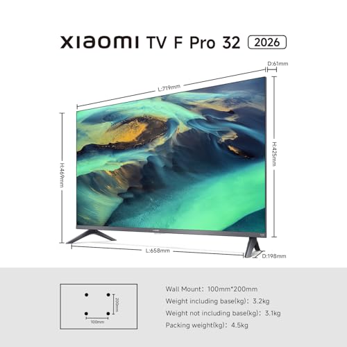 XIAOMI TV F Pro 75, 75 Inches (190 cm), 4K UHD QLED, Smart TV, Fire TV, HDR10+, Game Boost mode 120Hz, MEMC, Alexa Voice Control, 2GB+32GB, Works with Apple AirPlay
