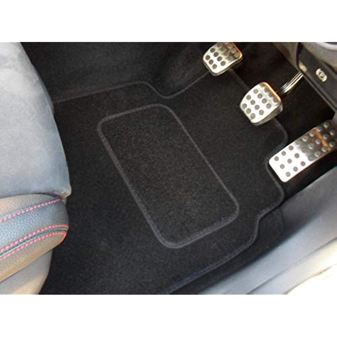 Fully Tailored Deluxe Car Mats to fit Vauxhall Insignia 2017-onwards - 4 Piece - Black Carpet - Black Trim - Heavy Duty Heel Pad - 20-4024