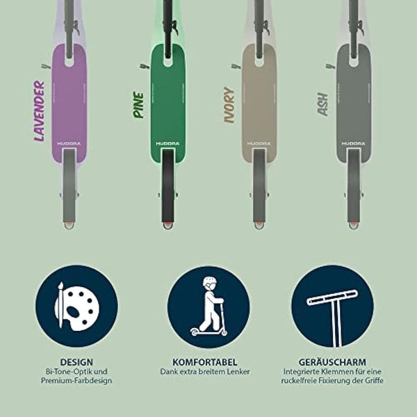 HUDORA BigWheel 205 Advanced Scooter - Comfortable aluminium scooter for up to 100kg - Height-adjustable & foldable kick scooter - Kick scooter for children/teenagers & adults