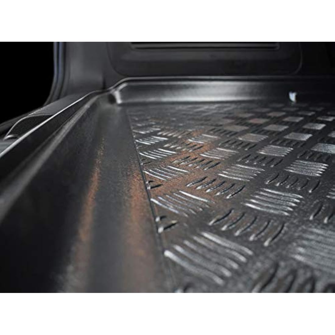 NOMAD Boot Liner Compatible with Peugeot 207 2006-2012 [Hatchback] Recyclable Plastic (PE) Tailored Fit Car Floor Guard Tray Black Custom Fitted Accessory Dog Friendly Waterproof with Raised Edges