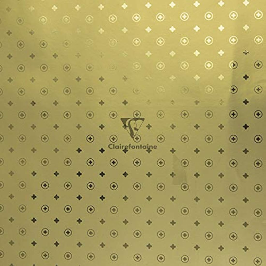Clairefontaine 212857AMZC - A box of 10 rolls of gift wrap - Premium 80g paper - Dimensions: 2x0.70m - Pattern: Geometric, Black And Gold - Gift wrapping