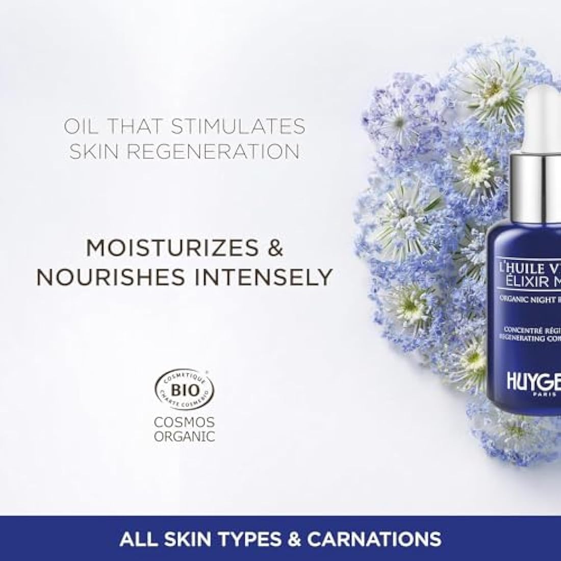 HUYGENS - The Day & Night Duo - 2 x 30ml Face Serums - Day Revitalizing Concentrate and Night Repair Oil - All skin types - 100% Natural - Vegan - Made In France