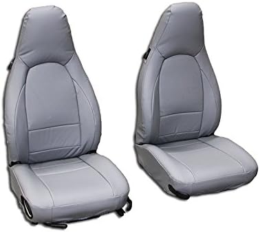 IG Light Grey Artificial Leather Faux PVC Custom Made Original Fit OE Porsche 986 986.1 Boxster Front Seat Covers Tailor Made for MK1 1st Gen Boxster 1997-2004