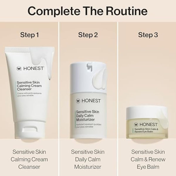 Honest Beauty Calm + Renew Anti-Aging Melting Eye Balm for Sensitive + Dry Skin | Shea Butter, Argan Oil, + Aloe | EWG Verified, Vegan + Cruelty Free | .5 fl oz