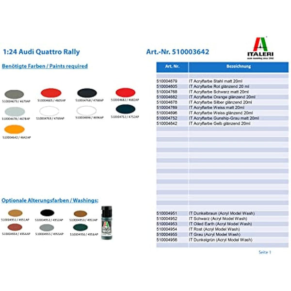 Italeri 1:24 - Audi Quattro Rally