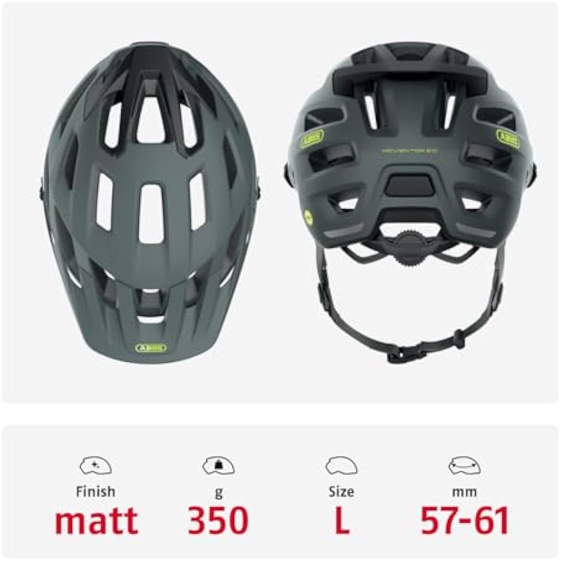 ABUS MTB Helmet Moventor 2.0 MIPS, Impact Protection for Off-Road Use, All-Mountain Helmet, Unisex Adult