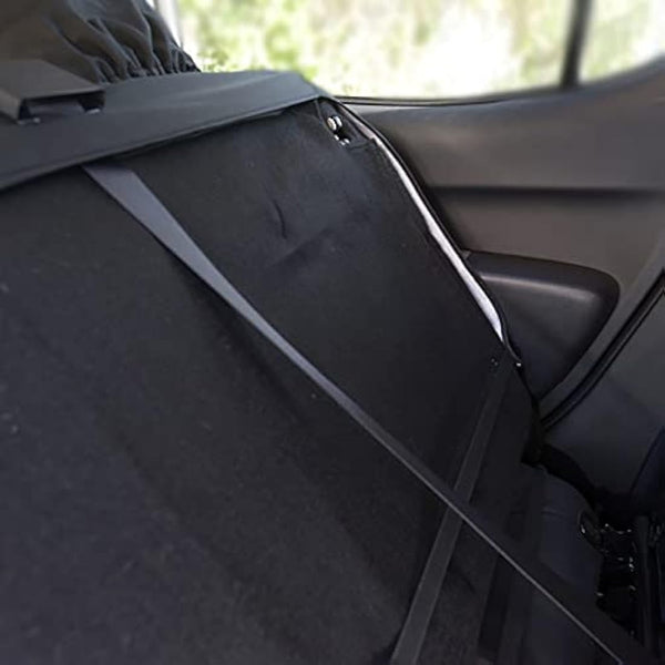 My Van Seat Covers | To Fit Mitsubishi L200 Trojan Double Cab Seat Covers 2006-2015 | Tailored Easy to Fit Waterproof | Front & Rear Black - MVSC151B-152BAD25