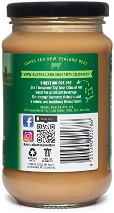 Halal Beef Bone Broth Concentrate- Beef Flavour- Nourish yourself with a cup a day, great for improving gut health and general well-being - New Zealand Grass-Fed Beef - 375 grams Made in Australia