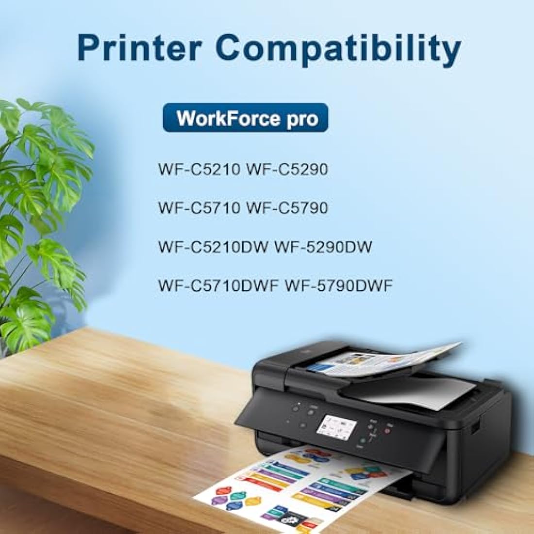 Jagute T9451 Ink Cartridges Compatible with Epson T9451 T9452 T9453 T9454 for Epson WorkForce Pro WF-C5210 WF-C5210DW WF-C5290 WF-C5290DW WF-C5710 WF-C5710DWF WF-C5790 WF-C5790DWF Printers (4 Pack)