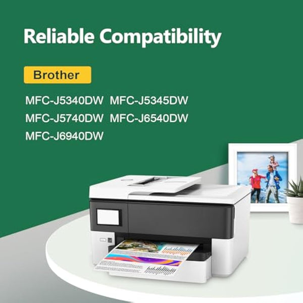 KINGJET LC422XL Ink Cartridges for Brother LC422XL LC422 LC-422XLVAL Ink Cartridges Multipack for Brother MFC-J5340DW MFC-J5345DW MFC-J5740DW MFC-J6540DW MFC-J6940DW Printer, 8 Pack