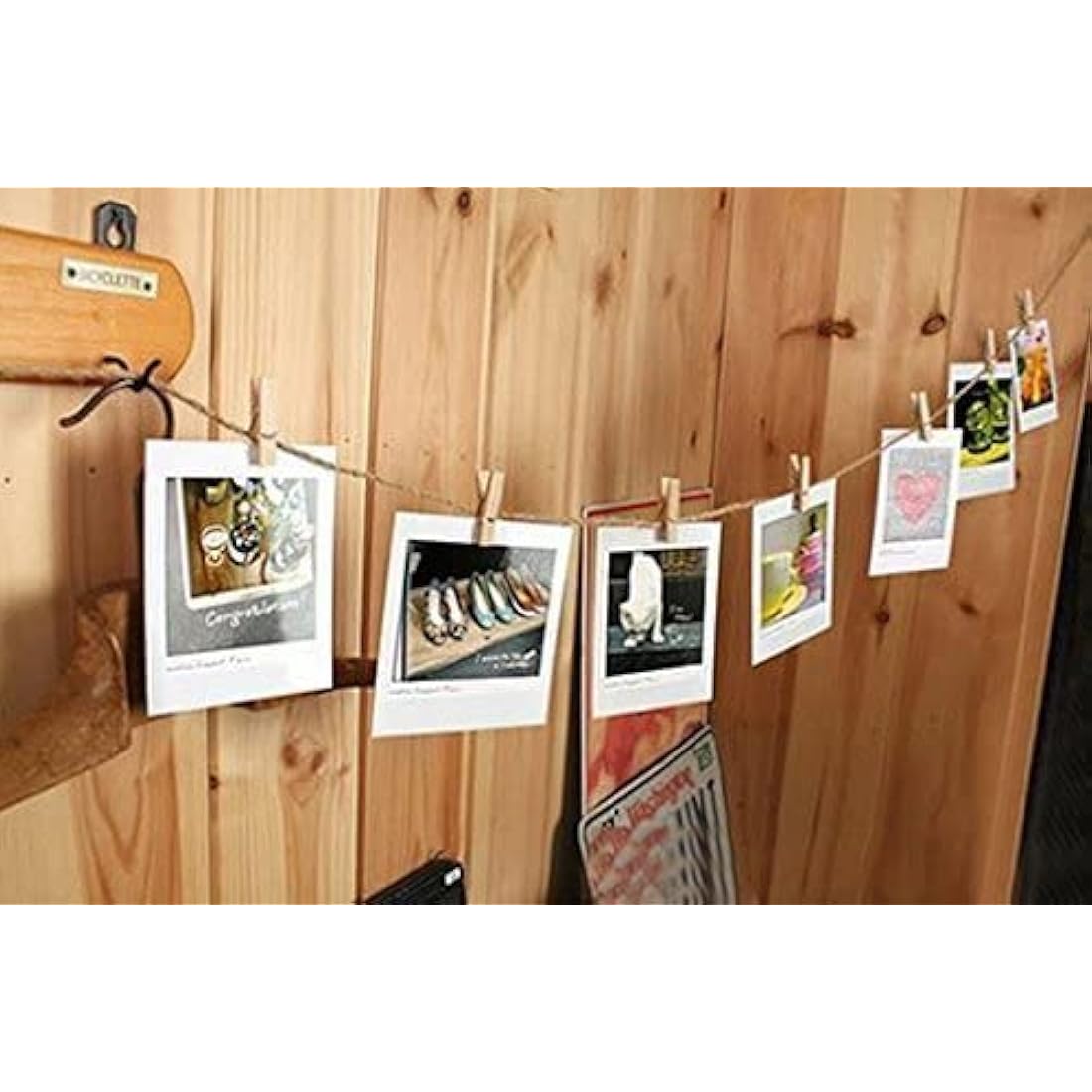 jijAcraft 3.5cm Mini Wooden Pegs: 100Pcs Mini Photos Pegs for DIY Crafts Brown Photo Display Clips Small Wooden Clothes Peg for Hanging Photos Cards