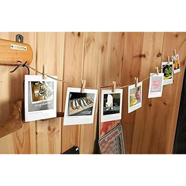 jijAcraft 3.5cm Mini Wooden Pegs: 100Pcs Mini Photos Pegs for DIY Crafts Brown Photo Display Clips Small Wooden Clothes Peg for Hanging Photos Cards