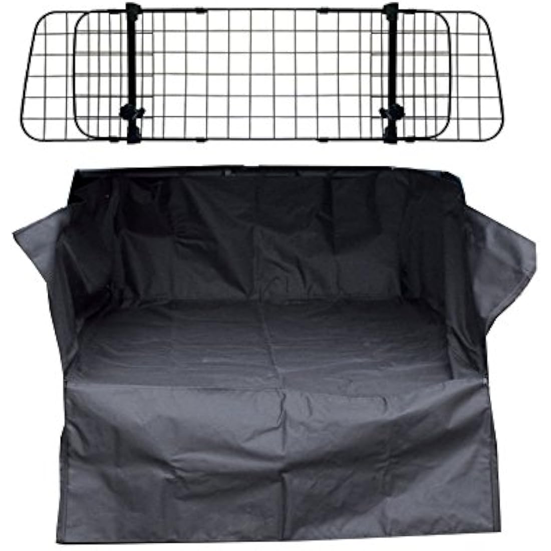 Heavy Duty Car Boot Liner Mat & Bumper Protector & Mesh Grill Dog Barrier Guard