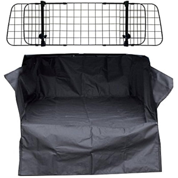 Heavy Duty Car Boot Liner Mat & Bumper Protector & Mesh Grill Dog Barrier Guard