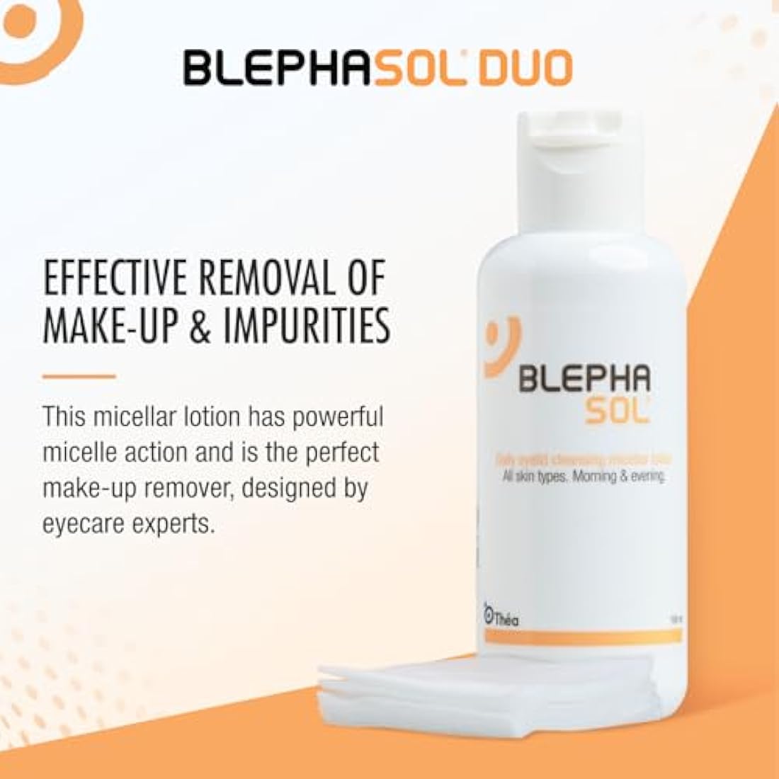 3 x Blephasol Duo 100 ml Micellar Eyelid Cleansing Lotion with 100 Lint-Free Pads | Effective and Gentle Cleansing for Make-Up Removal, Inflamed and Sensitive Eyelids | Soap & Alcohol-Free