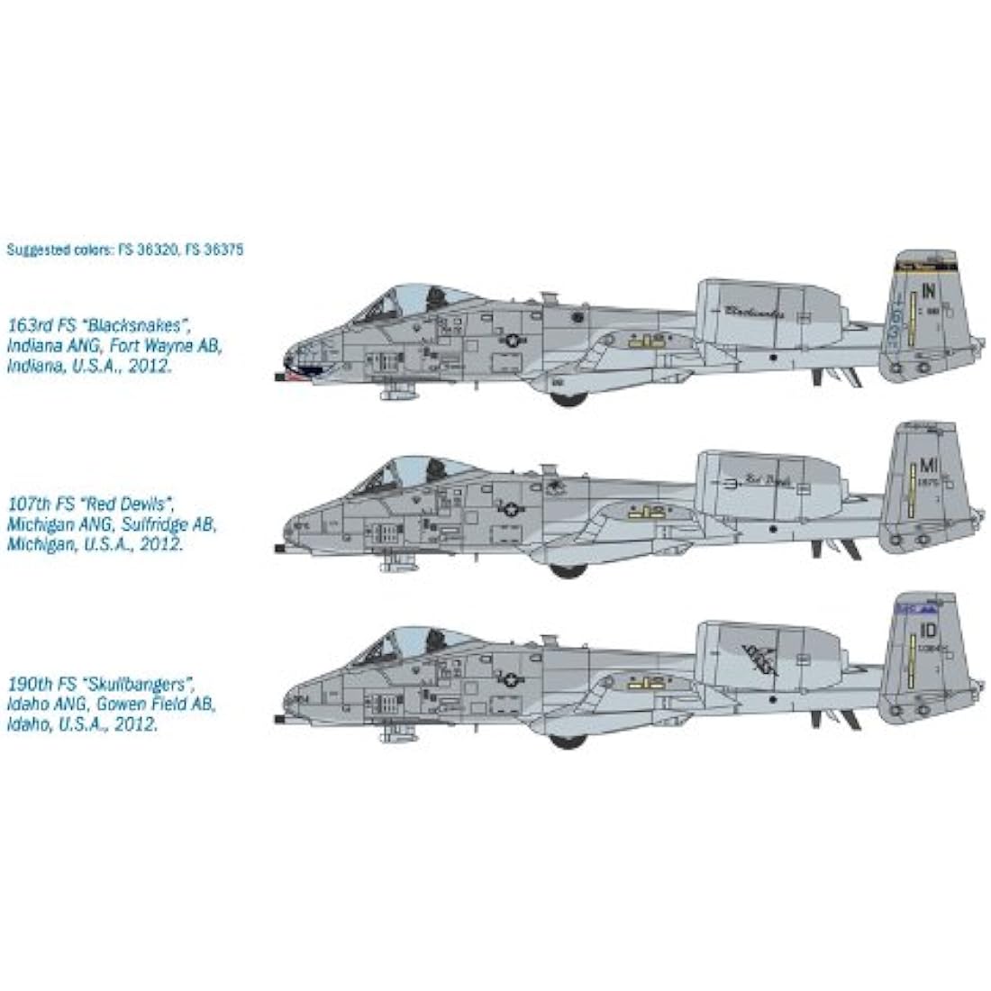 Italeri ITA2725 A-10C Blacksnakes Italy Model kit, Multi-colord, 338mm Length