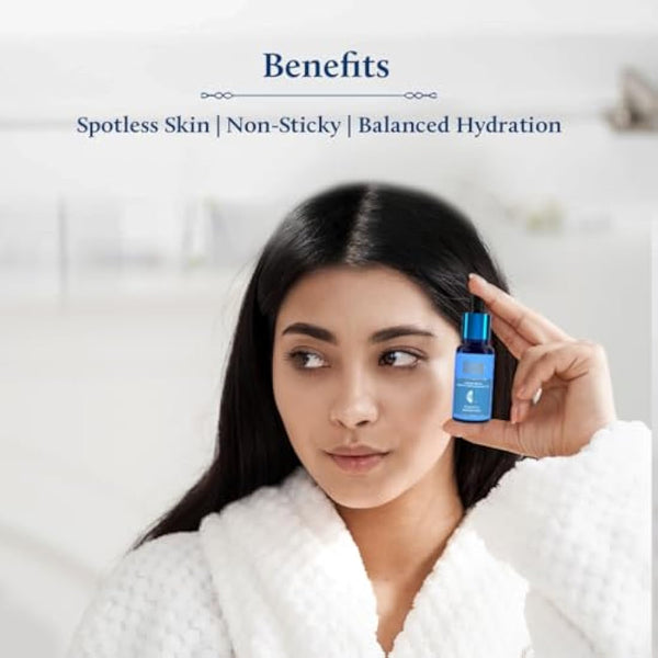 Blue Nectar Ayurvedic Vitamin C Face Serum for Dark Spot Correction and Glowing Skin | 100% Natural Hyaluronic Acid Serum with Stable Vitamin C (9 Herbs, 30 ml)