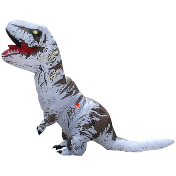 JASHKE Inflatable Costume Trex Dinosaur Costumes Halloween Costume Fancy Dress for Adult (White)