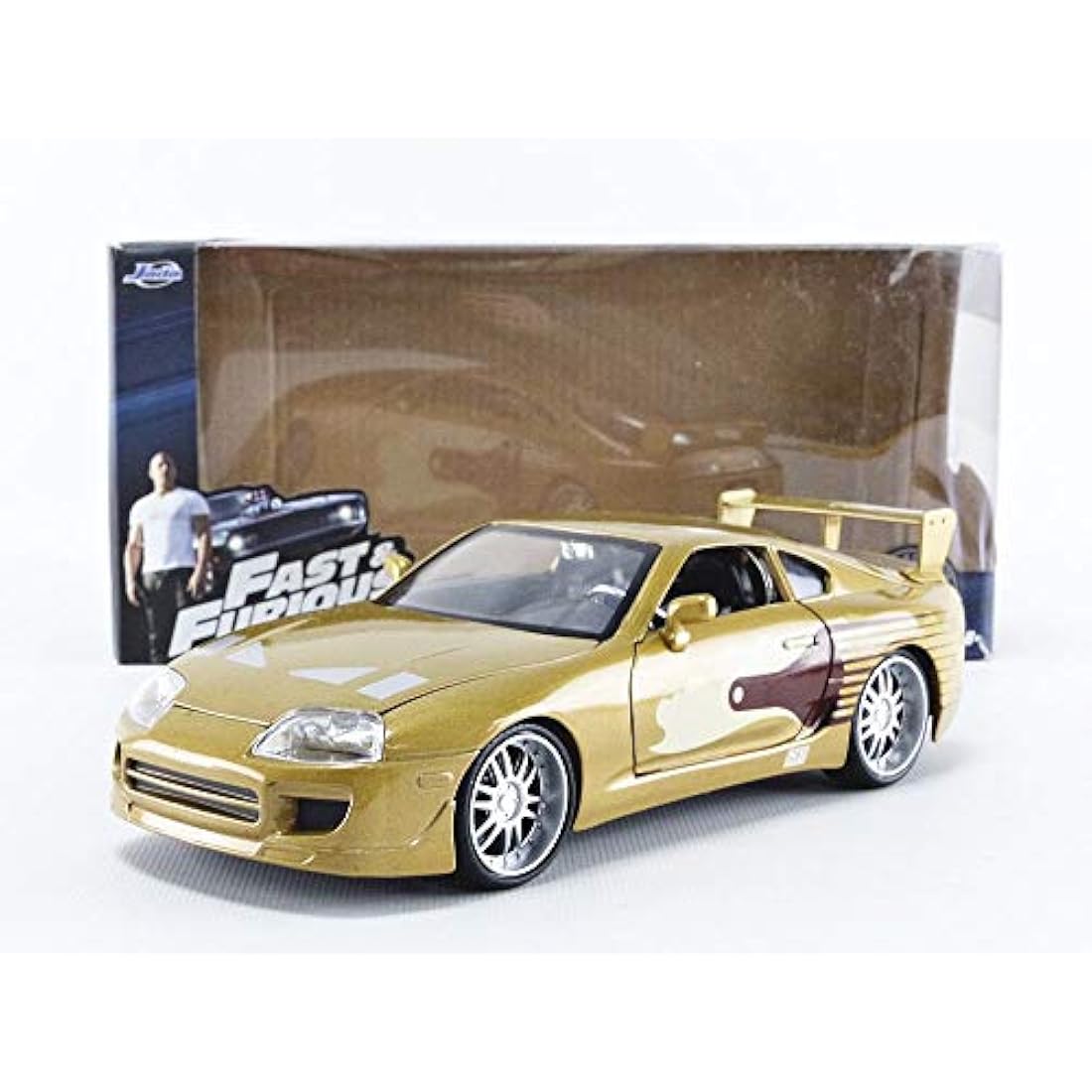 Jada 99540 Toys Fast and Furious 1:24 FF-'95 Toyota Supra diecast Collectible car Vehicle, Gold