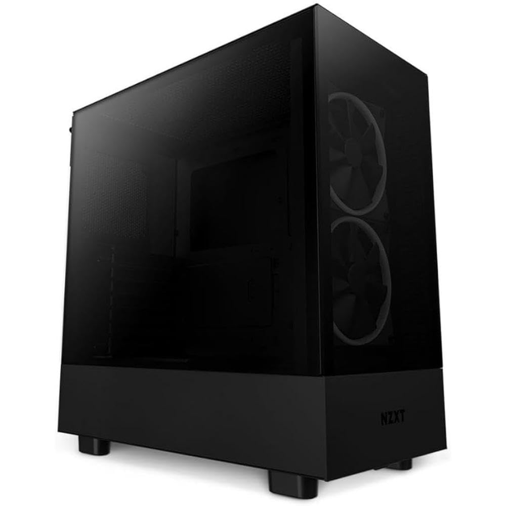 NZXT H5 Flow RGB - Compact ATX Mid-Tower PC Gaming Case - High Airflow - F360 RGB Core (CV) Included - 360mm Front & 240mm Top Radiator Support - Cable Management - Tempered Glass - White