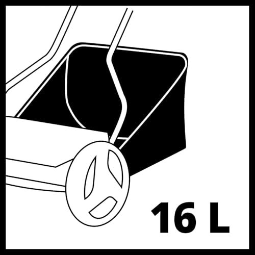 Einhell GC-HM 300 Hand Push Lawnmower -- Manual Lawn-Mower With 30cm Cutting Width, 16L Grass Box, 4 Cutting Height Levels -- Walk-Behind Lawn Mower For Small Gardens, Red & Black