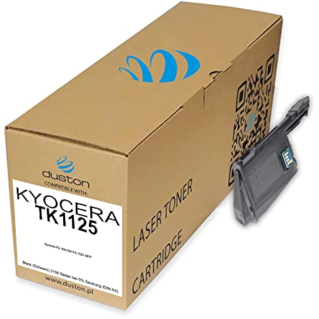 duston 2x TK1125, TK-1125 black toner compatible with Kyocera FS1061DN FS1325 MFP