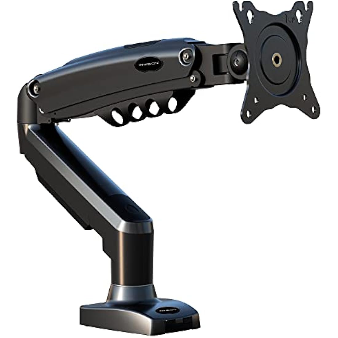 Invision Single Monitor Arm Desk Mount for 19-32 Inch Screens - VESA 75/100mm Stand Desk Clamp - Tool Free Height Adjustment with Tilt Swivel Rotate - Increased Load Capacity from 2-9kg (MX200)