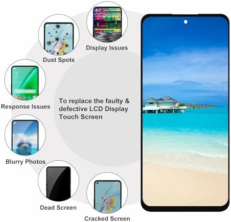 NB+ Display Digitizer Screen Replacement LCD Touch Screen For Huawei P Smart 2021 6.67 Inches PPA-LX1 PPA-LX2 Full Glass Lens Assembly Black No Frame with Tools