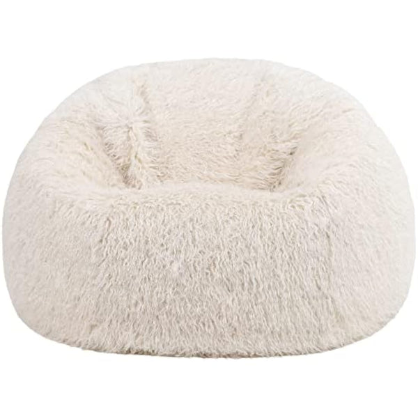 icon Kingston Faux Fur Bean Bag, Mongolian Fur, Large Adult Bean Bag Chair with Filling Included, Comfy Chair, Living Room Furniture, Bedroom Furniture