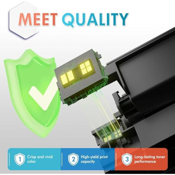 207X 207A M283fdw Toner Cartridge With Chip for HP 207X 207A Color Laserjet Pro MFP M283fdw M255dw M282nw M283fdn M255nw W2210X W2211X W2212X W2213X M283 M255 M282 - Black Cyan Yellow Magenta 4-Pack