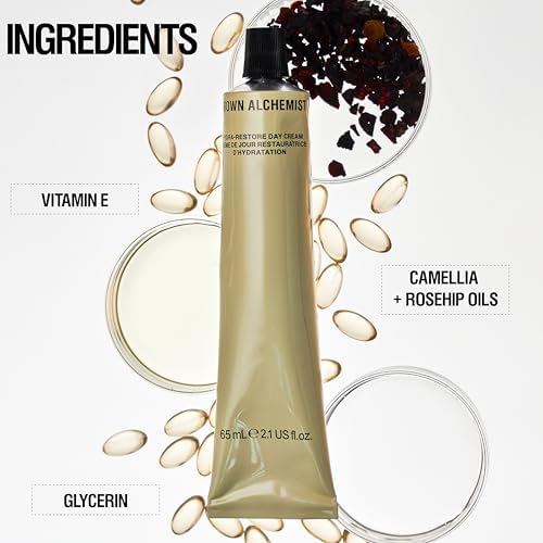 Grown Alchemist Hydra-Restore Day Face Cream - Luxury Daily Moisturising Cream and Natural Make Up Primer - Hydrating Face Moisturiser with Antioxidants Aloe, Vitamin E, Vegan Plant Oils