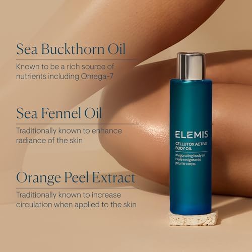 ELEMIS Body Oils 100ml – Frangipani Monoi, Japanese Camellia, Cellutox Active & De-Stress Massage Oils – Ultra-Hydrating, Nourishing & Relaxing Aromatherapy Oils for Skin Softening & Detox