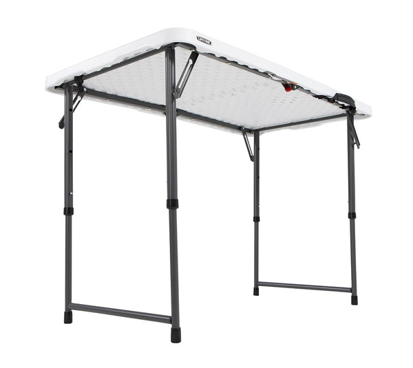 LIFETIME Height Adjustable Craft Camping and Utility Folding Table